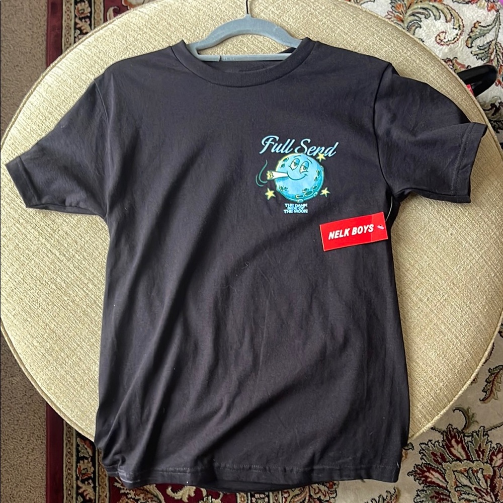 Nelk Boys Black T-Shirt Dank side of the moon